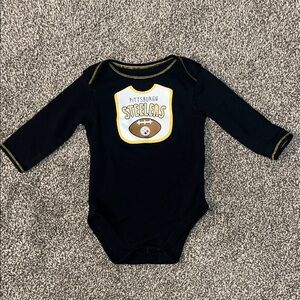 Infant Black Long Sleeve Bodysuit